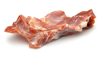 Piece of raw beef meat isolated on white