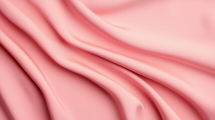 Obraz premium Soft Pink Fabric Draped Smoothly Creating Elegant Textures