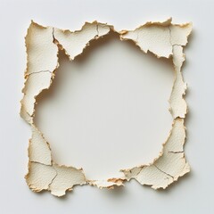 Torn paper revealing a blank space for creativity