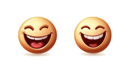 Fototapeta premium Happy Smiley Face Icons in Cheerful Design Collection Generative AI