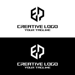creative letter  logo ep design vector