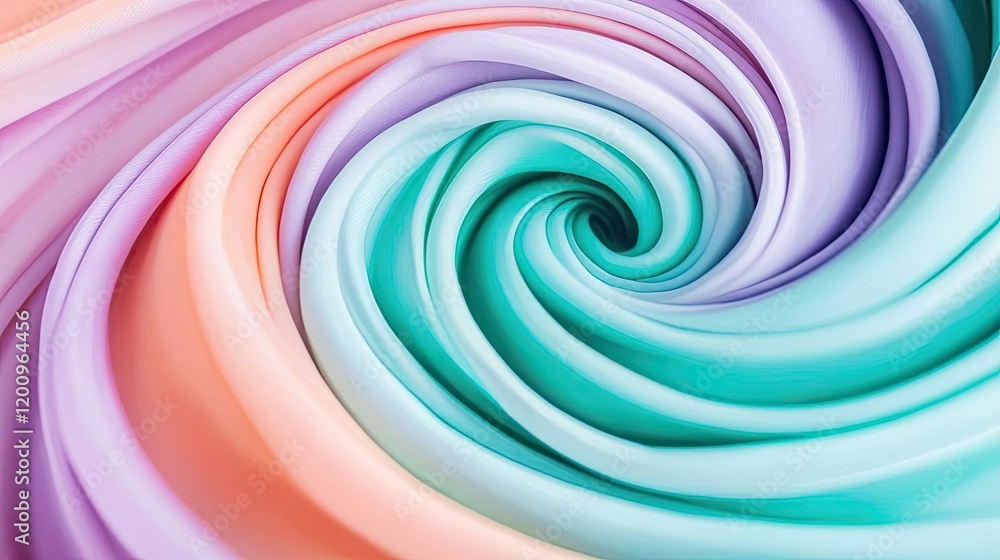 Poster Playful watercolor concept. Colorful swirling abstract design with smooth gradients and dynamic movement.