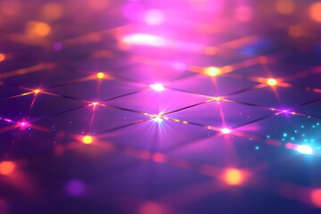 Obraz premium Endless grid patterns with glowing intersections and soft, radiant highlights in vivid hues
