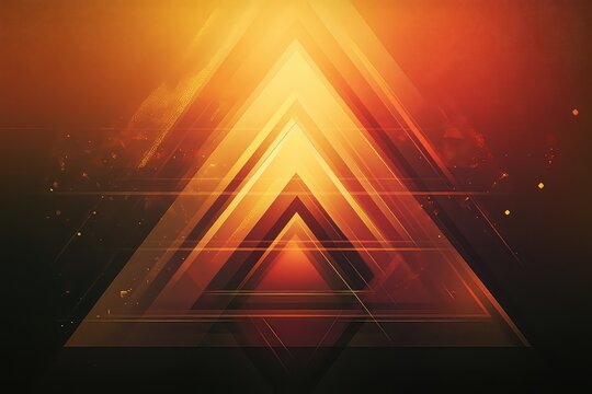 A gradient-filled abstract triangle design with clean lines and a central focus area for text placement.