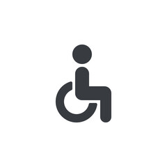 Disabled person vector icon