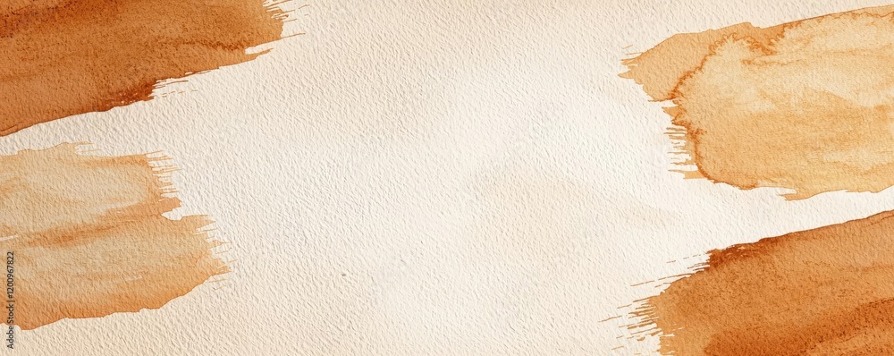 Poster neutral watercolor concept. abstract watercolor texture with warm tones and soft brush strokes for c
