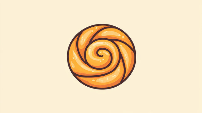 recommend clip art: Cinnamon roll with sugar or sesame isolated swirl bun thin line icon. Vector tasty bakery food, sweet nutrition crispy snack of dough, lunch dessert