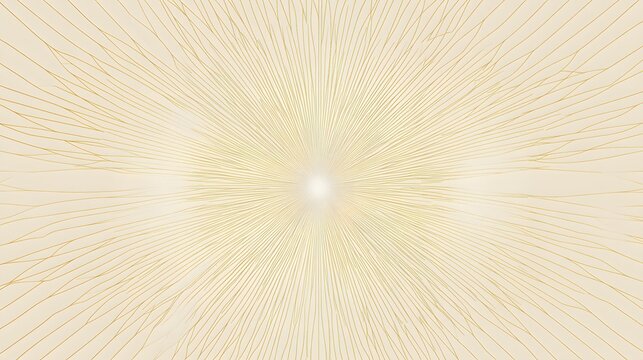 Golden Lines Radiating from Central Point Abstract Design