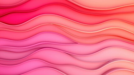 Abstract Waves in Soft Pink and Coral Tones for Backgrounds