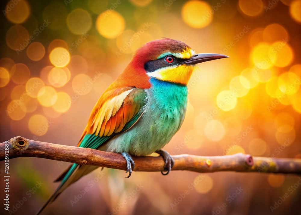 Poster beautiful bird in soft bokeh background - nature photography stock image