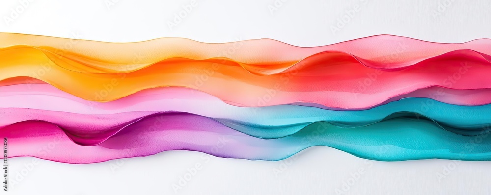 Poster minimalist watercolor idea. vibrant waves of color flowing in harmony, creating a visually striking 