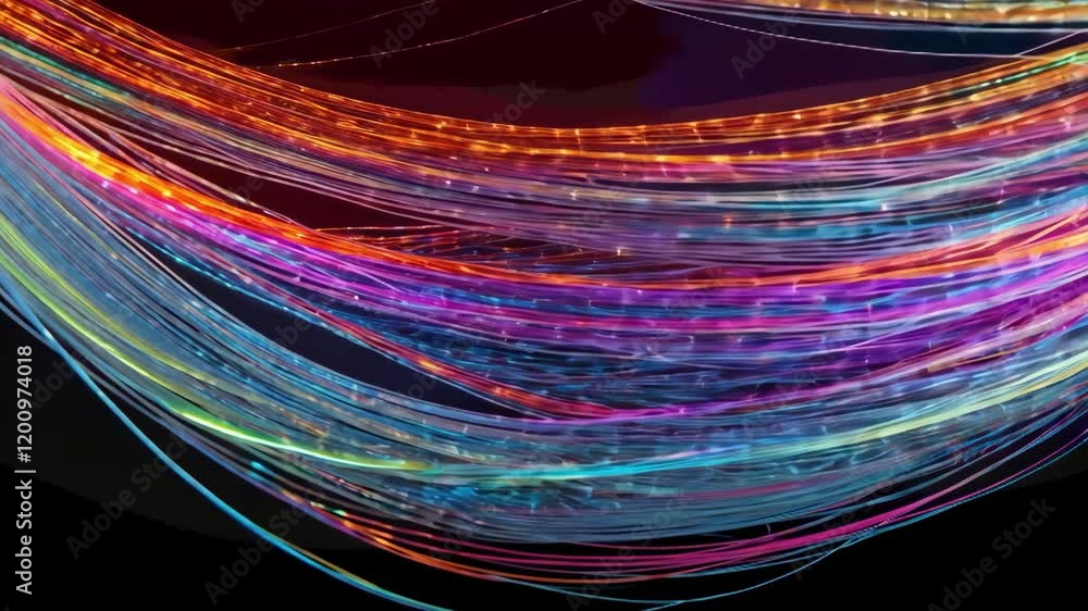 Aufkleber dynamic display of colorful light streaks creates an energetic, abstract atmosphere with a focus on 