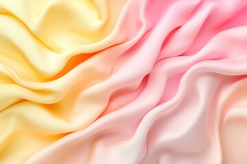 Obraz premium A gradient pastel banner with smooth transitions from light pink to soft yellow for abstract styling.