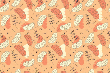 Autumnal Seamless Leaves Background