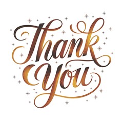 Thank you text poster