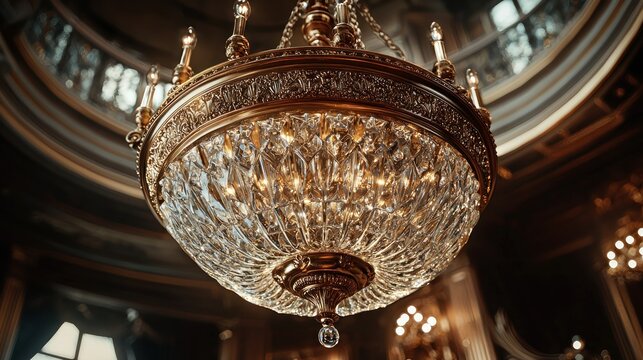 Crystal Chandelier in Grand Hall, Palace Interior