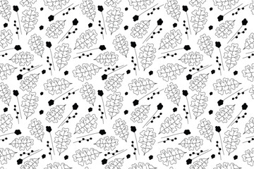 Flowers and leaves Background