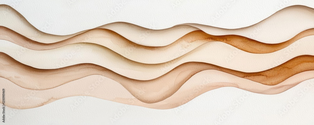 Poster neutral watercolor concept. abstract wave pattern with soft colors and flowing shapes, perfect for b