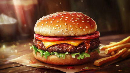 Fast food restaurant vector posters of fastfood snacks and meals frame for menu template. Vector design of burger, sandwich or dessert and pizza, street food hot dog and fries, soda drink and popcorn