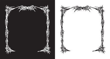 dark frame horror frame theme vintage frame grunge style weeb spider frame