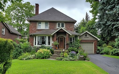 A well-maintained rental house with a large front yard and a driveway