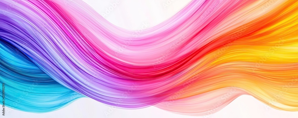 Poster playful watercolor concept. a vibrant wave of colors flowing seamlessly, creating an abstract art ef
