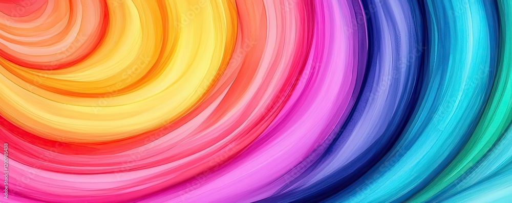 Poster Playful watercolor concept. A vibrant swirl of colors creating a dynamic and artistic background effect.