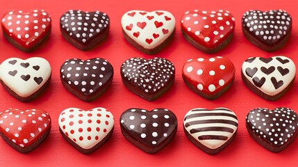 Colorful Heart-Shaped Cookies for Celebrations