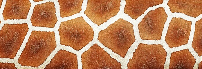 Fototapeta premium Close-up of a giraffe's skin pattern, showcasing the unique texture and patterns on its fur