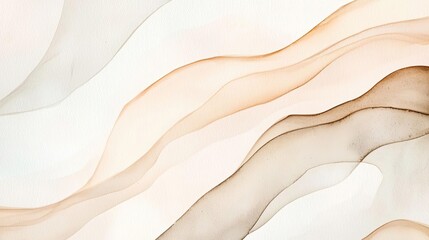 Obraz premium Neutral watercolor concept. Abstract flowing shapes in soft neutral tones for artistic and stylish designs.