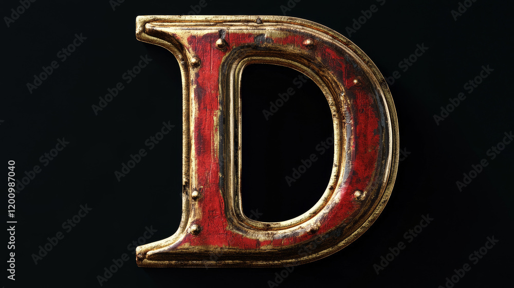 Fototapete set of alphabet symbols and elements of letter d - also as emblem, such a logo. jpeg version also av