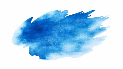 Abstract Blue Watercolor Wash Paint Splash