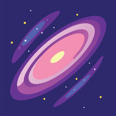 Fototapeta premium cartoon ufo in space