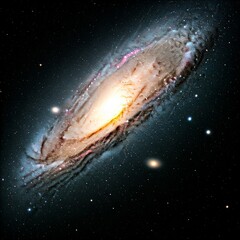 Fototapeta premium a colorful galaxy in deep space with bright stars and dust clouds