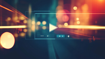 Video player transparent interface background with play buttons, vector template. Digital web video player window with screen frame with menu control bars and media player transparent layout