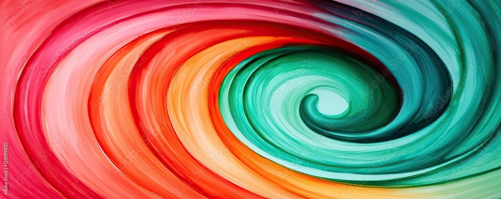 Poster Playful watercolor concept. A vibrant swirl of colors creating a mesmerizing abstract pattern.