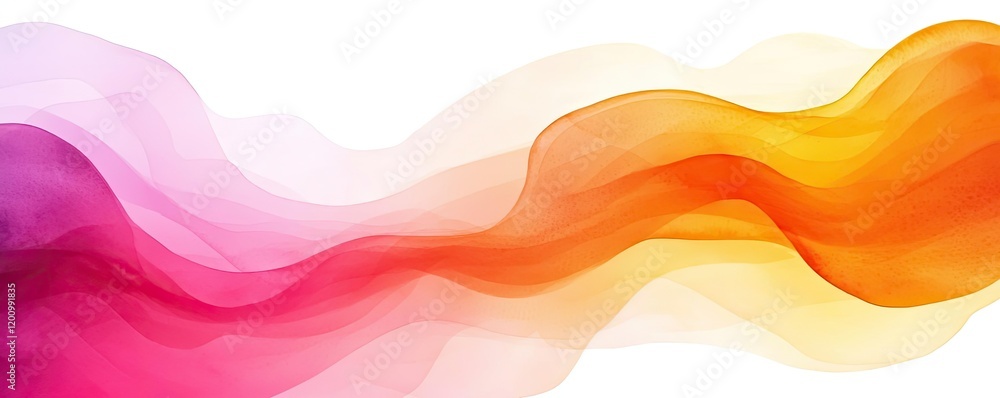 Poster playful watercolor concept. abstract flowing waves in vibrant colors creating a dynamic and modern b