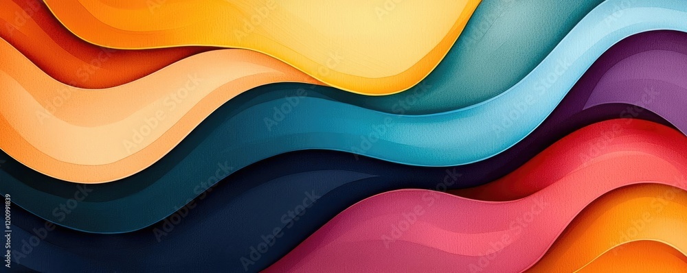 Poster playful watercolor concept. a vibrant abstract background featuring flowing colors and smooth curves