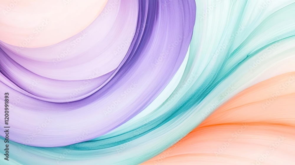 Poster playful watercolor concept. a vibrant and dynamic abstract swirl of colors, blending smoothly into e