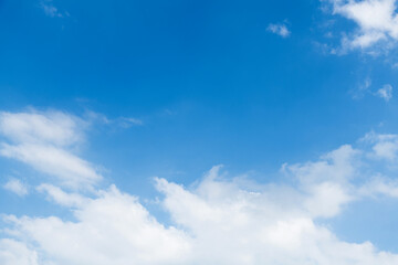 Background of blue sky and white clouds