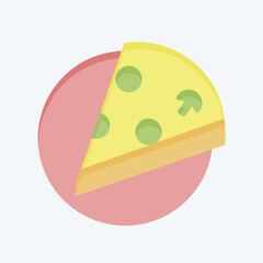 Icon Pizza. related to Restaurant symbol. flat style. design editable
