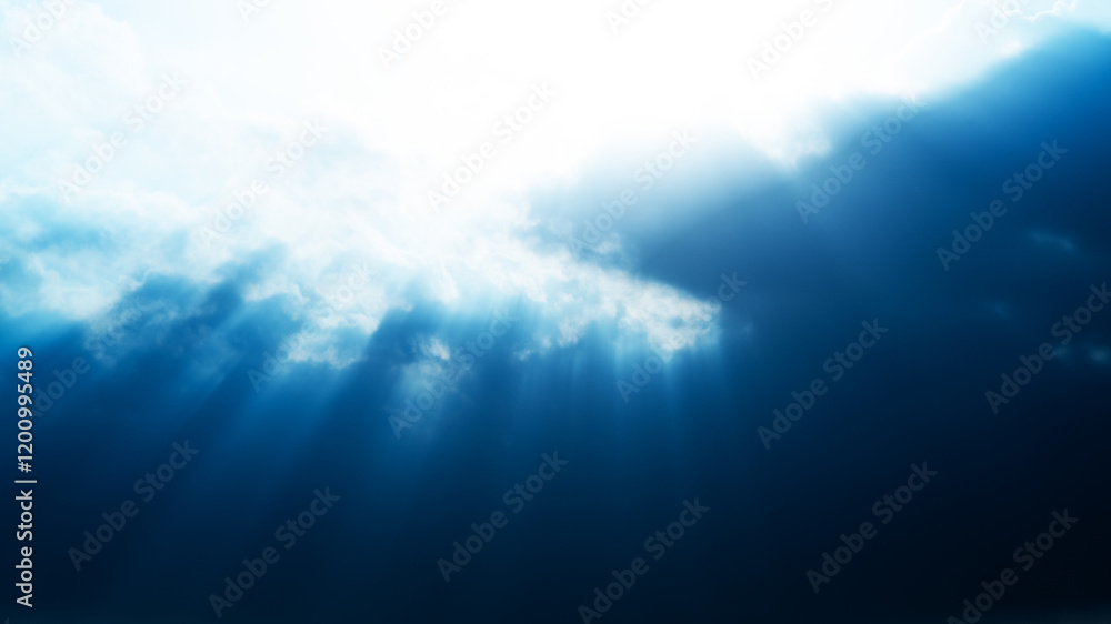 Canvas Prints the tyndale effect appears in the sky
