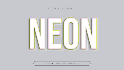 Obraz premium neon gradient text effect editable modern typography vector