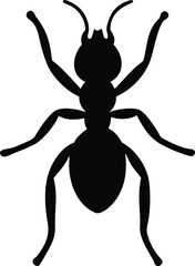 Black Ant Icon Vector: Perfect for Science and Educational Projects
