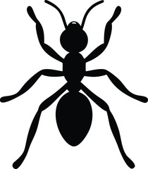 Ant Silhouette Illustration: High-Quality Vector for Bug and Wildlife Designs
