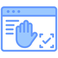 Gesture Recognition Blue Icon