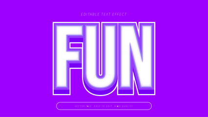 fun editable text effect with white purple bold gradient style