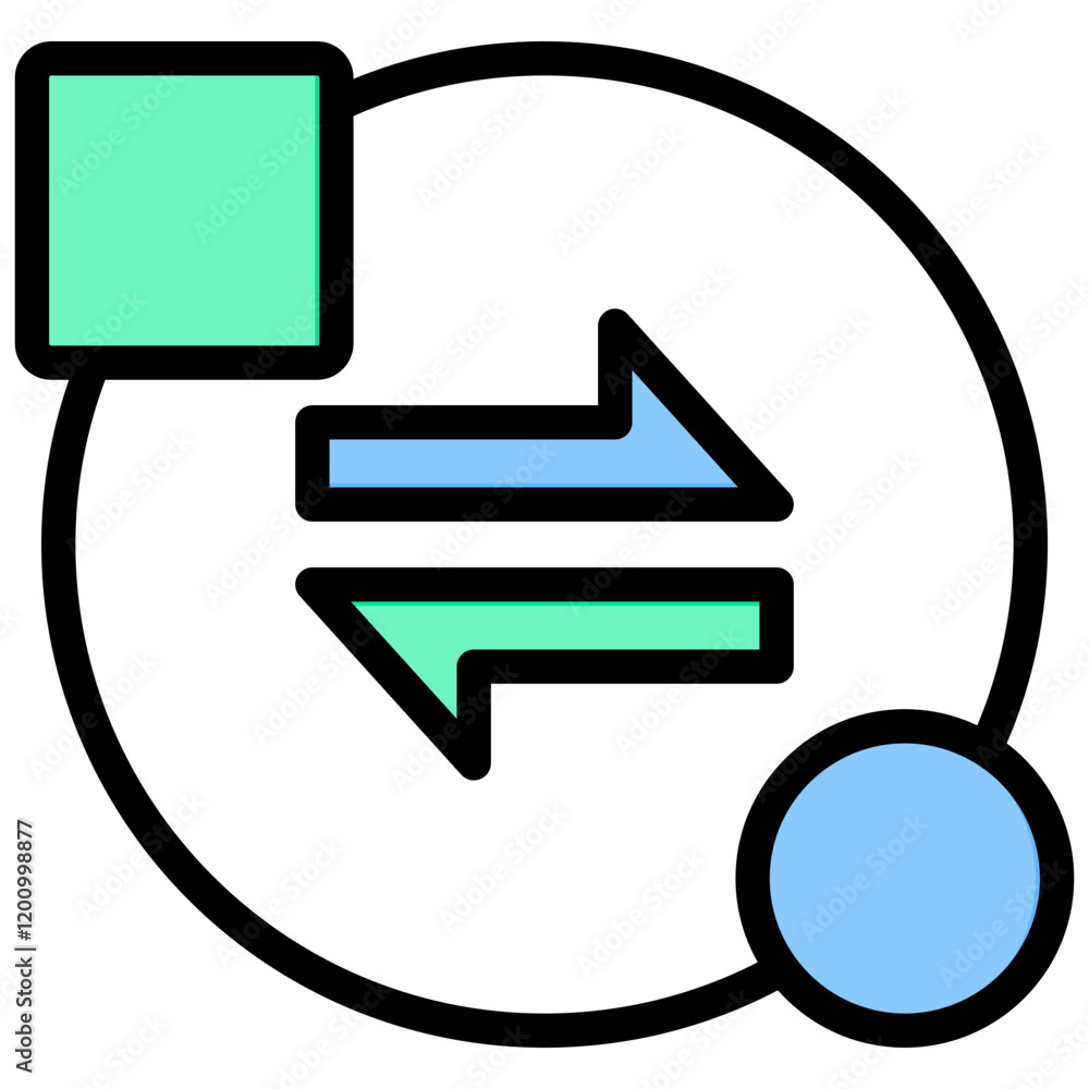 Poster Spatial Interaction Outline Color Icon