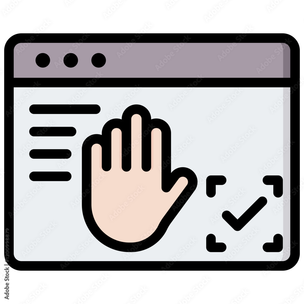 Poster Gesture Recognition Outline Color Icon