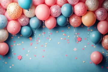 Bright Polka Dot Balloons And Confetti